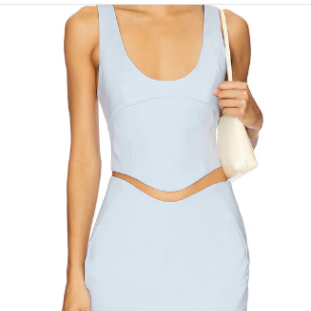 Camila Coelho Lotta Top in Barely Blue